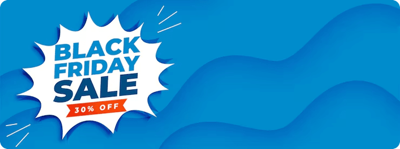 Black Friday Sale - 30% off promotional banner